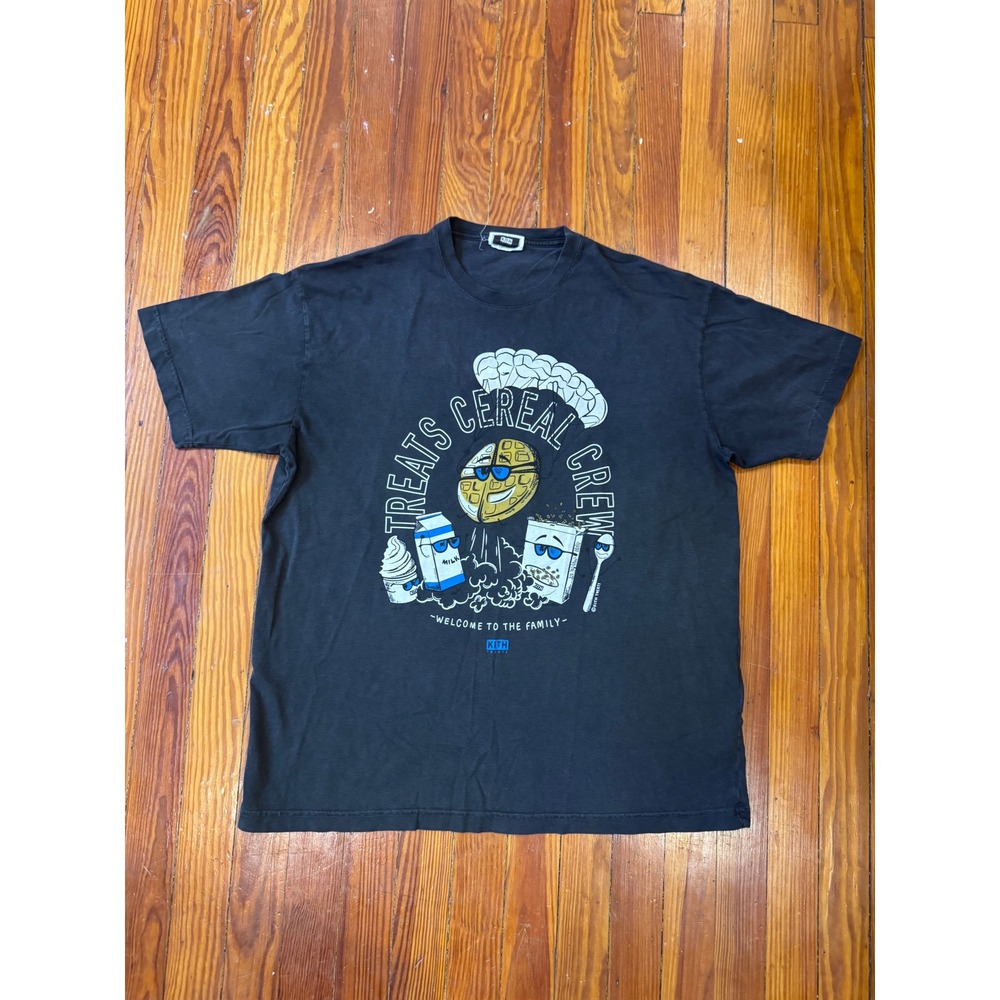 Kith Treats Cereal Crew Welcome to the Family Graphic Tee Black Large